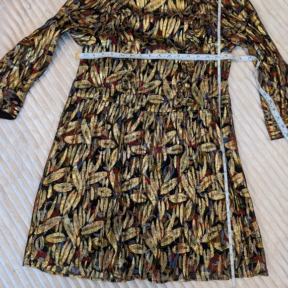 NWT Sezane Marcella silk dress gold us2, xs - Picture 2 of 5